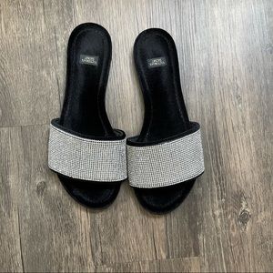 Victoria Secret Embellished Velvet Slides Size S